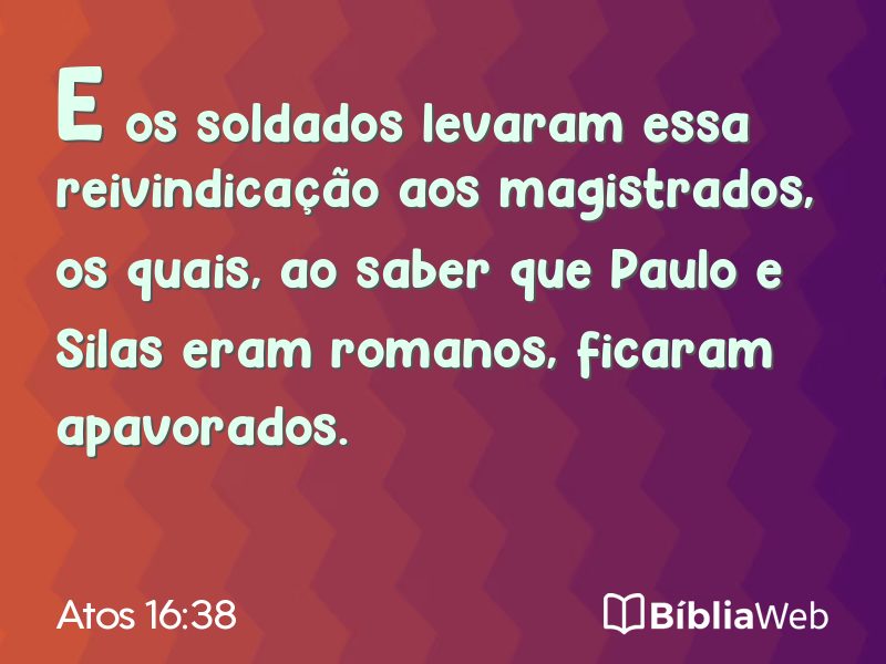 Atos 16:38 em imagem para compartilhar