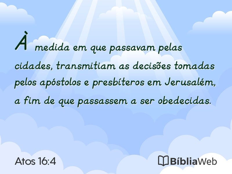 Atos 16:4 em imagem para compartilhar