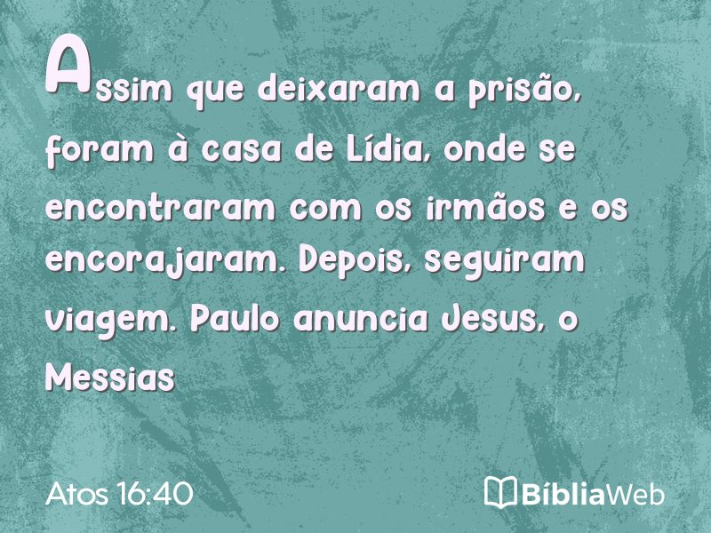 Atos 16:40 em imagem para compartilhar