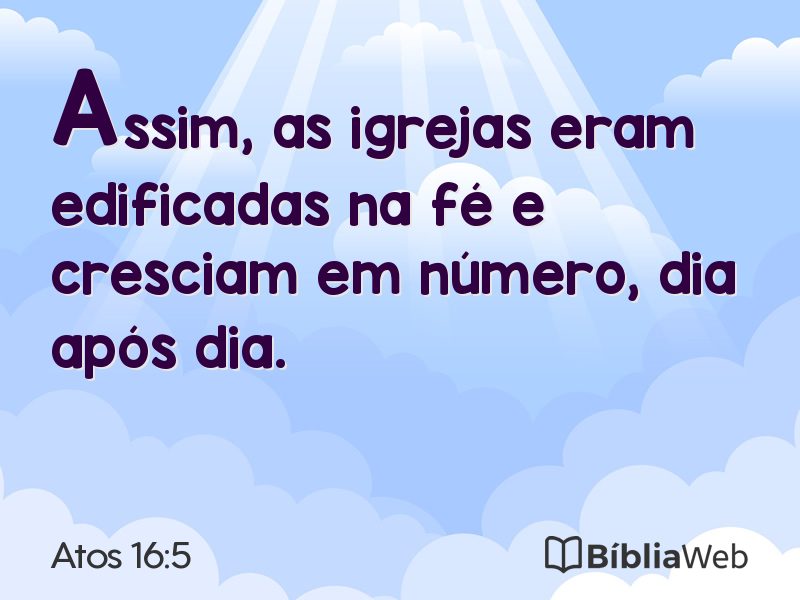 Atos 16:5 em imagem para compartilhar