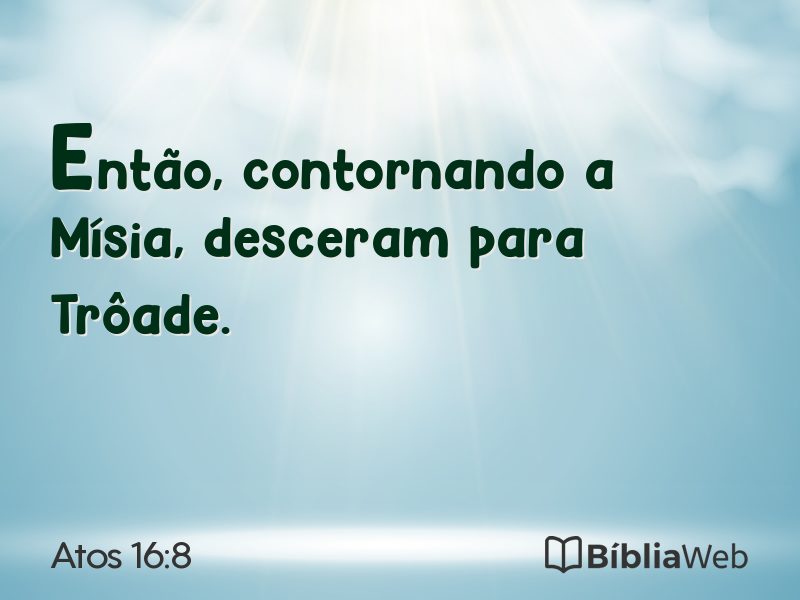 Atos 16:8 em imagem para compartilhar