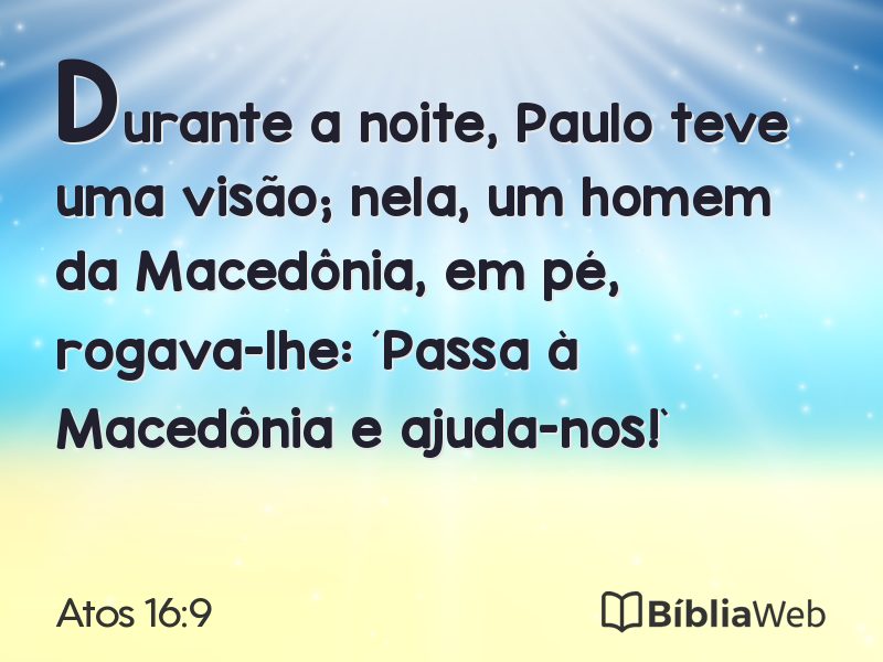 Atos 16:9 em imagem para compartilhar
