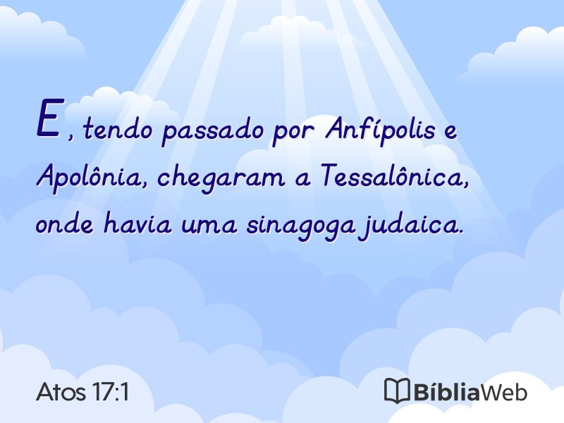 Atos 17:1 em imagem para compartilhar