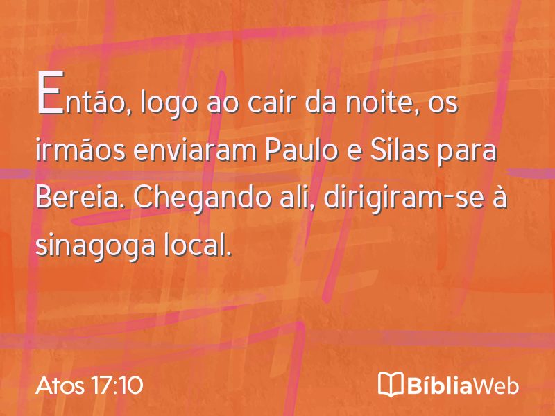 Atos 17:10 em imagem para compartilhar