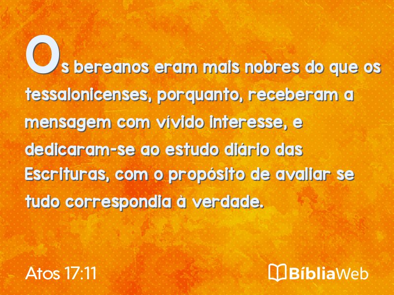 Atos 17:11 em imagem para compartilhar