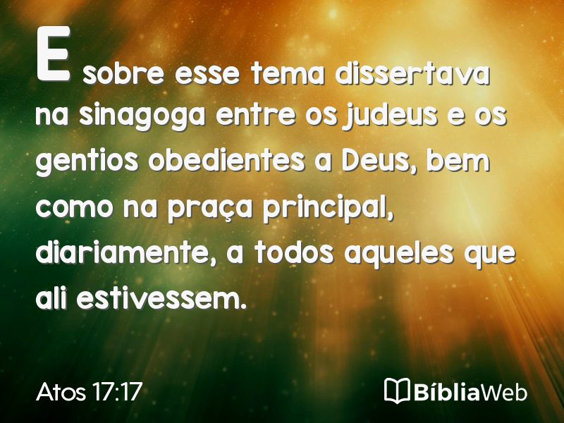 Atos 17:17 em imagem para compartilhar