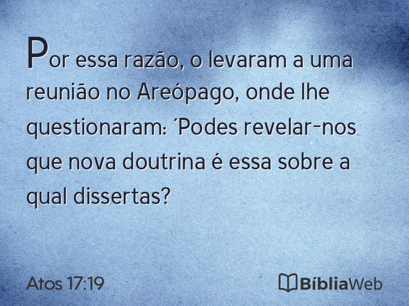 Atos 17:19 em imagem para compartilhar