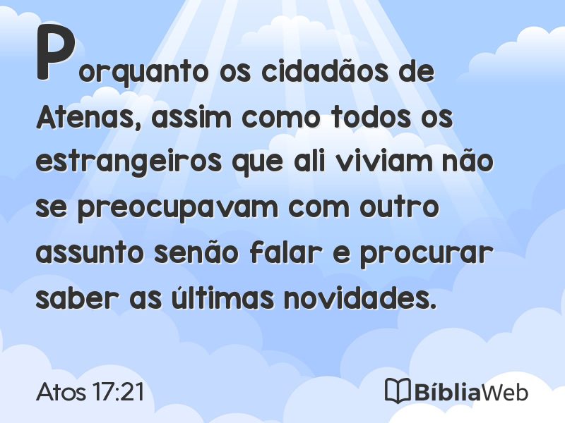 Atos 17:21 em imagem para compartilhar