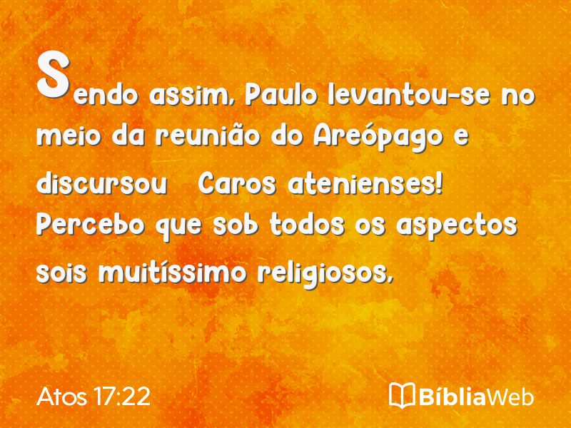 Atos 17:22 em imagem para compartilhar