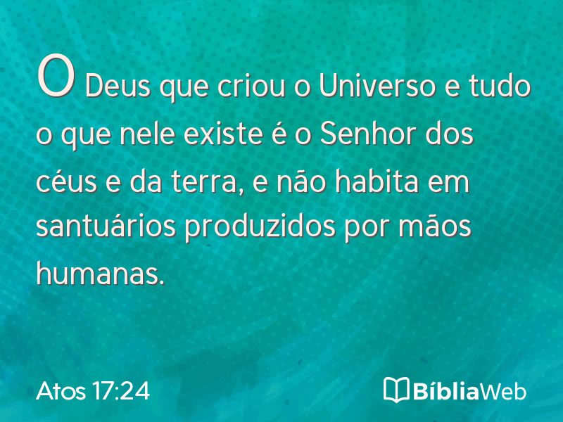 Atos 17:24 em imagem para compartilhar