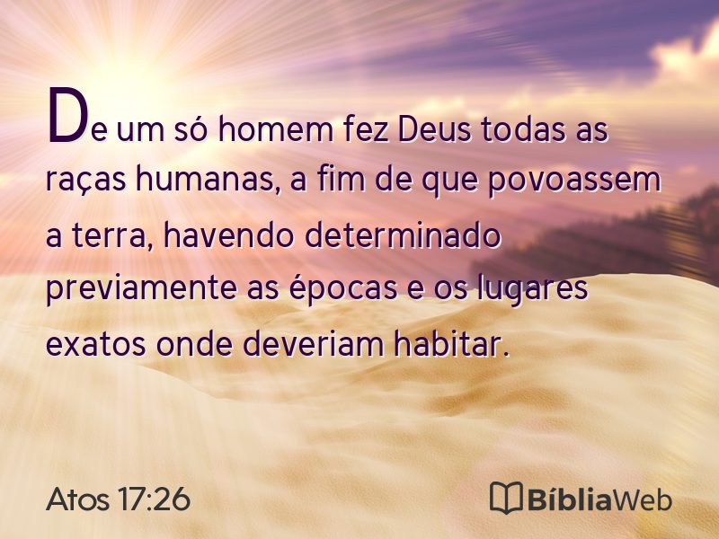Atos 17:26 em imagem para compartilhar