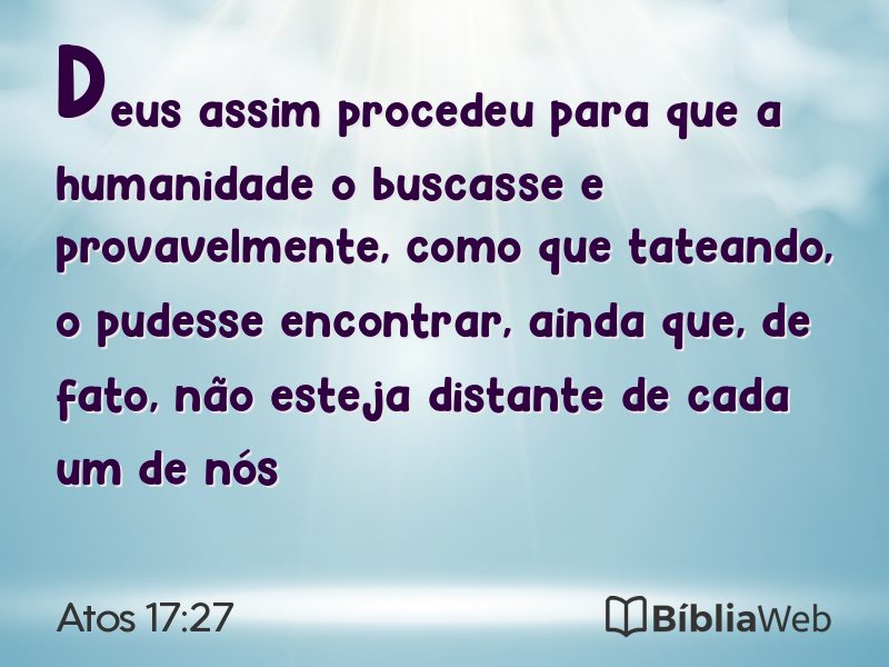 Atos 17:27 em imagem para compartilhar