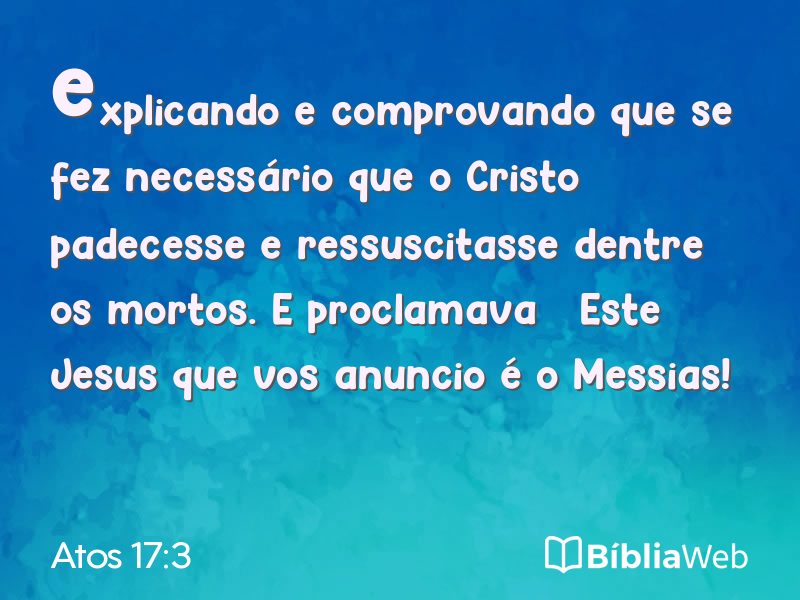 Atos 17:3 em imagem para compartilhar