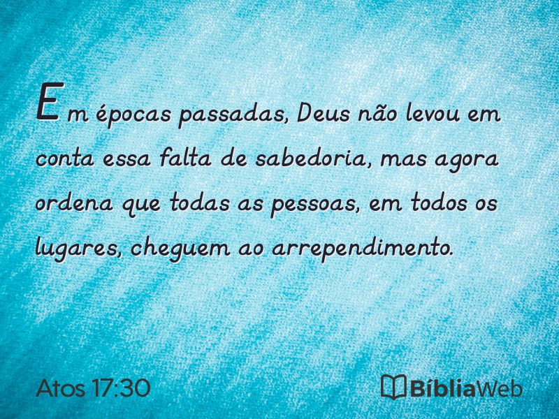 Atos 17:30 em imagem para compartilhar
