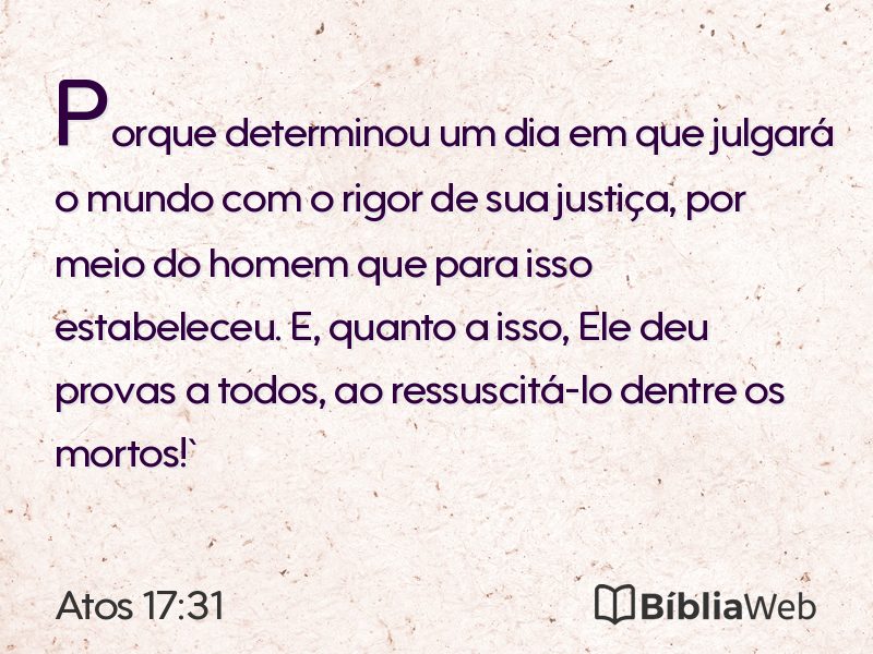 Atos 17:31 em imagem para compartilhar