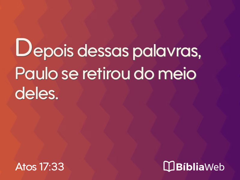 Atos 17:33 em imagem para compartilhar