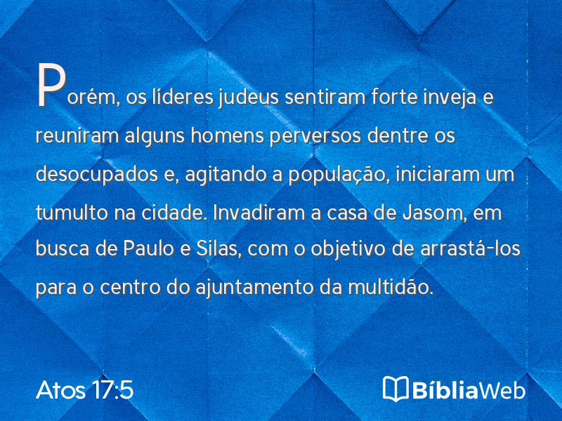 Atos 17:5 em imagem para compartilhar
