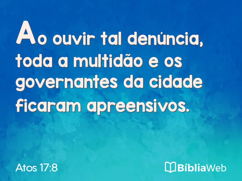 Atos 17:8 em imagem para compartilhar