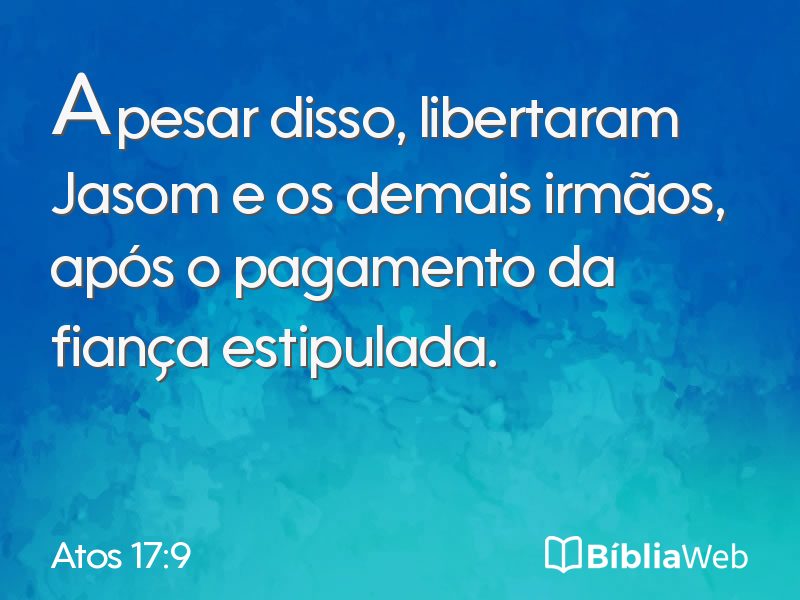 Atos 17:9 em imagem para compartilhar