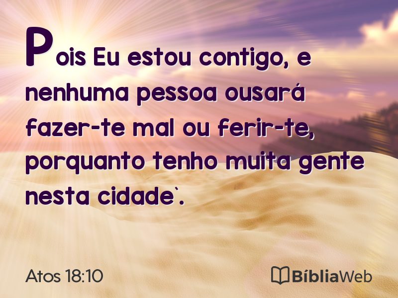 Atos 18:10 em imagem para compartilhar