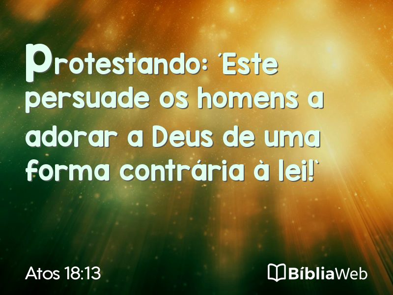 Atos 18:13 em imagem para compartilhar