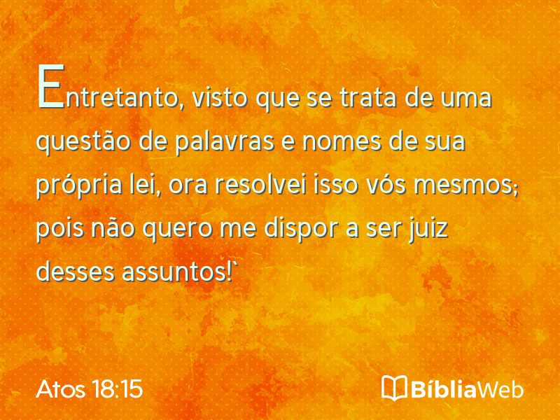 Atos 18:15 em imagem para compartilhar