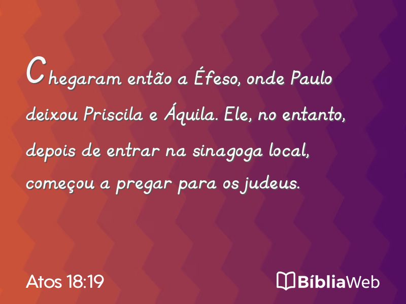 Atos 18:19 em imagem para compartilhar