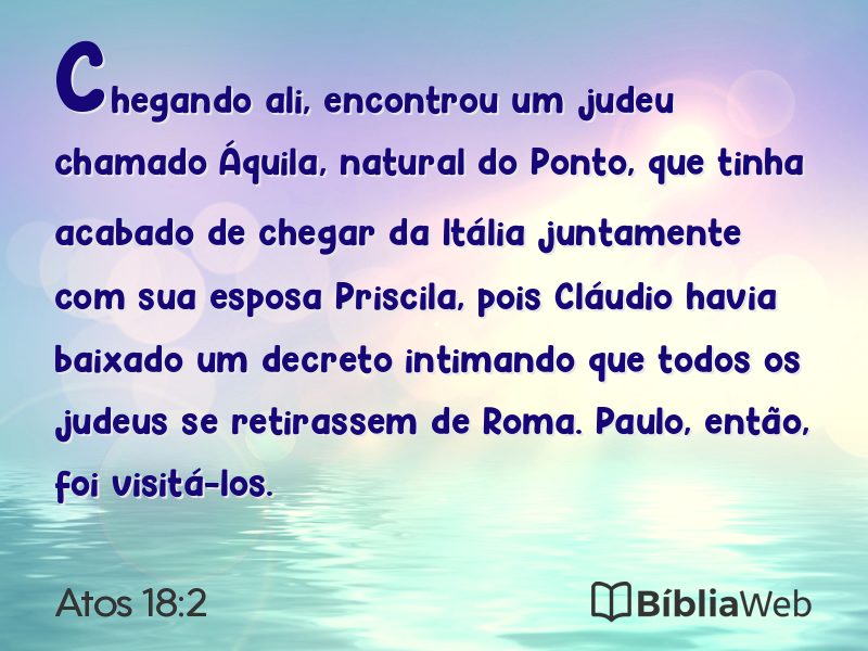 Atos 18:2 em imagem para compartilhar