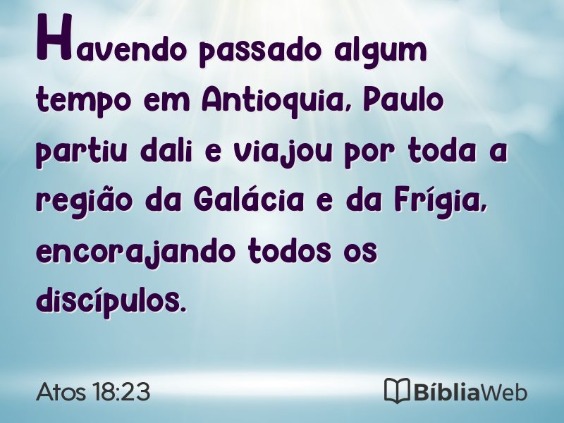 Atos 18:23 em imagem para compartilhar