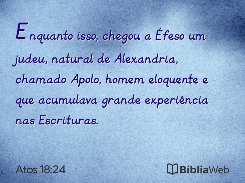 Atos 18:24 em imagem para compartilhar