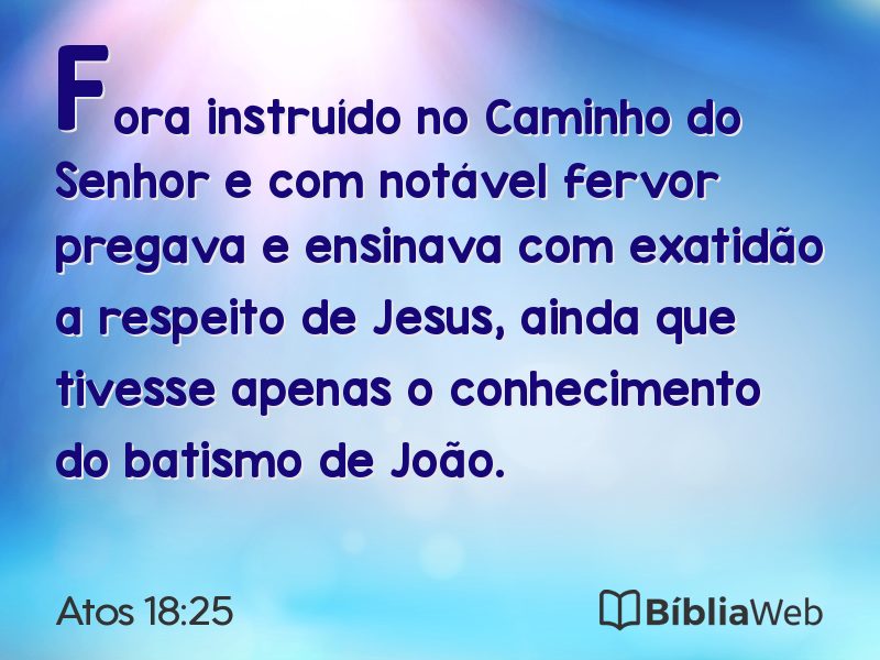 Atos 18:25 em imagem para compartilhar