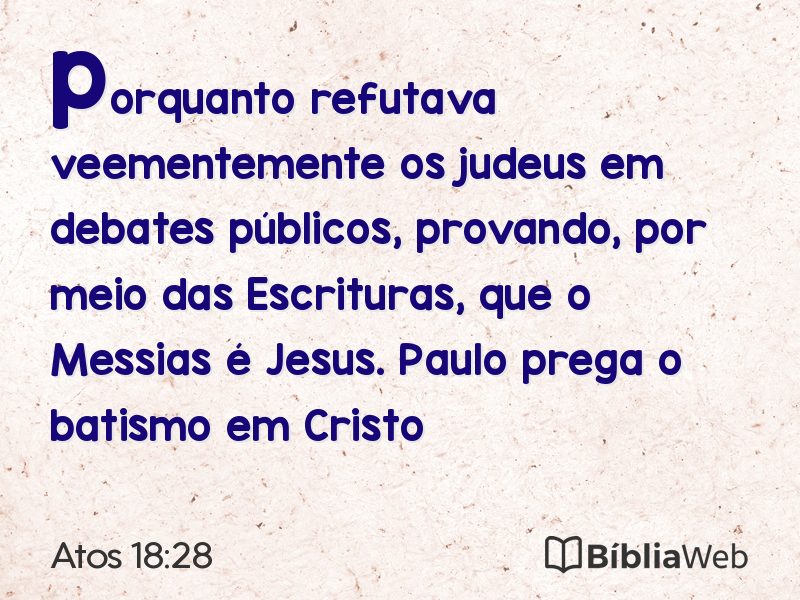Atos 18:28 em imagem para compartilhar