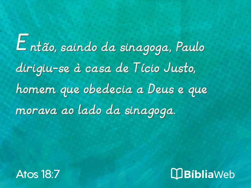 Atos 18:7 em imagem para compartilhar