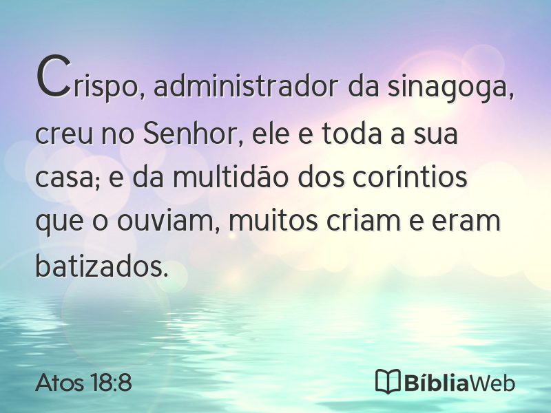 Atos 18:8 em imagem para compartilhar