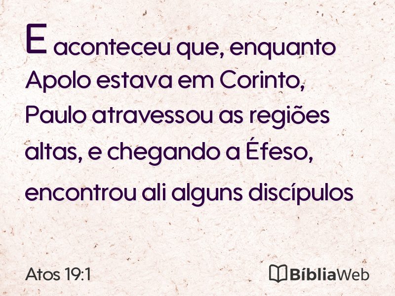 Atos 19:1 em imagem para compartilhar