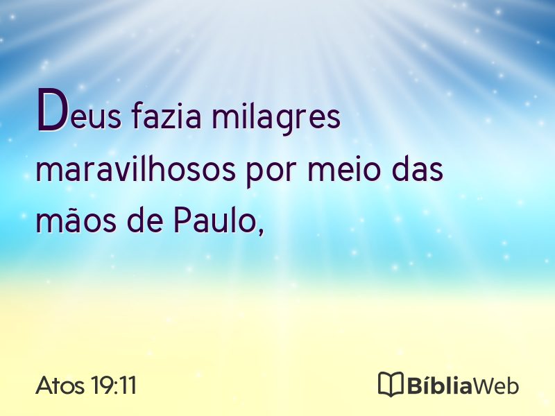 Atos 19:11 em imagem para compartilhar