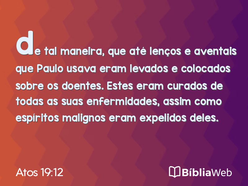 Atos 19:12 em imagem para compartilhar