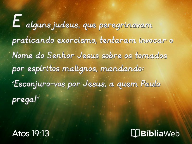 Atos 19:13 em imagem para compartilhar