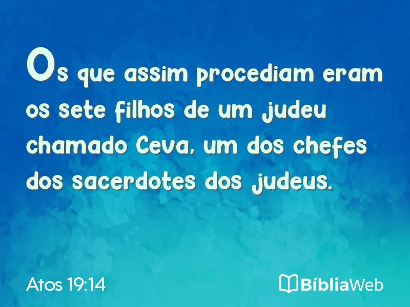 Atos 19:14 em imagem para compartilhar