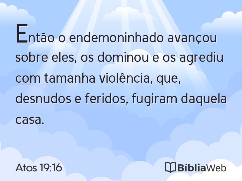 Atos 19:16 em imagem para compartilhar