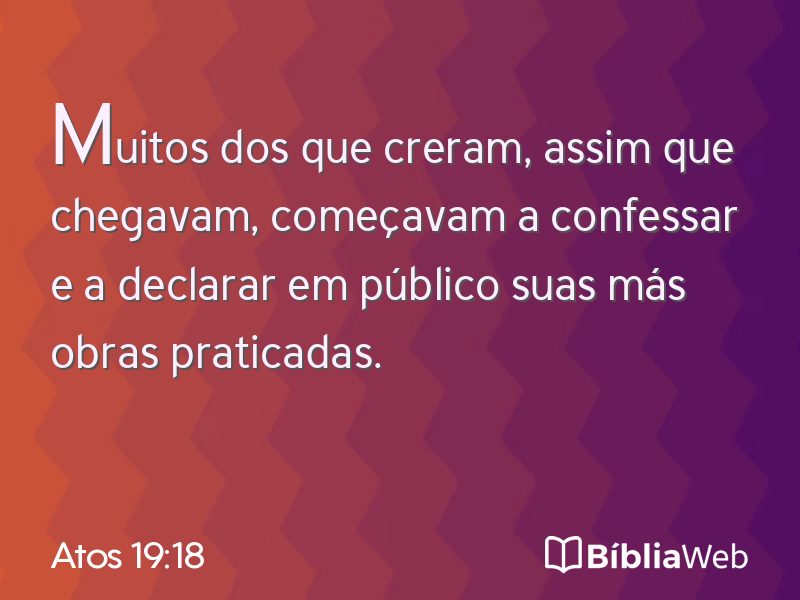 Atos 19:18 em imagem para compartilhar