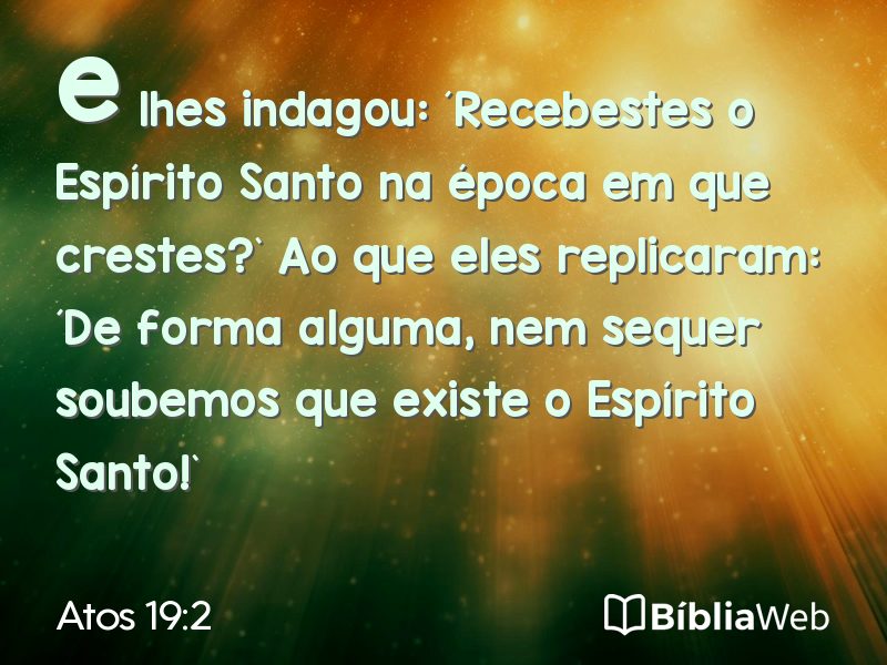 Atos 19:2 em imagem para compartilhar