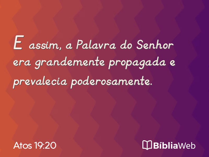 Atos 19:20 em imagem para compartilhar