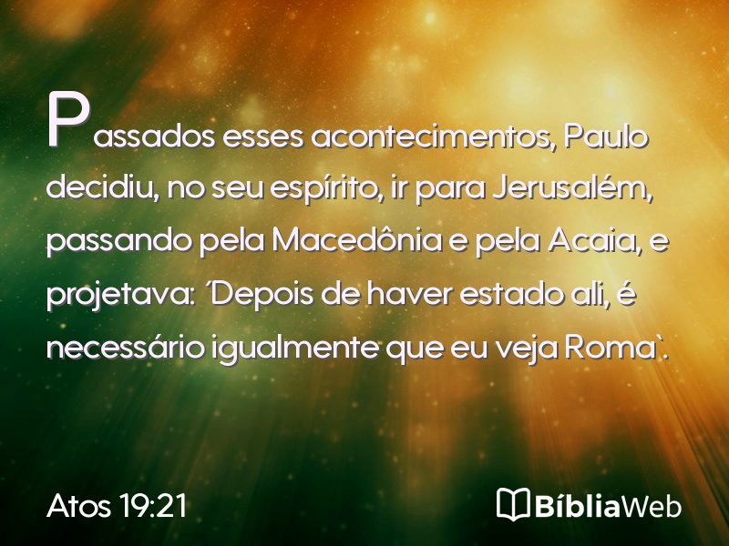Atos 19:21 em imagem para compartilhar