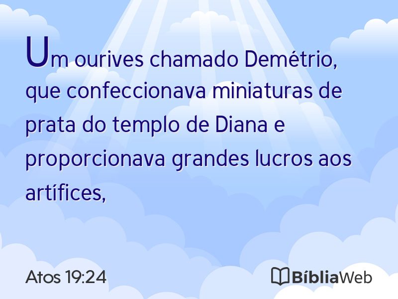 Atos 19:24 em imagem para compartilhar