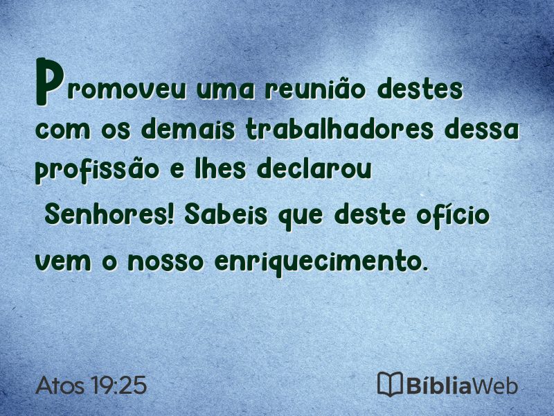 Atos 19:25 em imagem para compartilhar