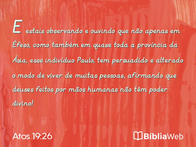 Atos 19:26 em imagem para compartilhar