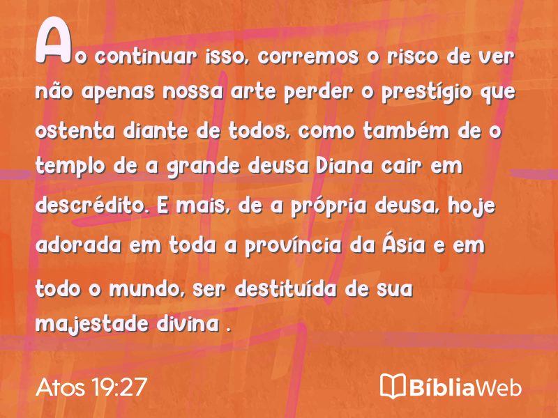 Atos 19:27 em imagem para compartilhar