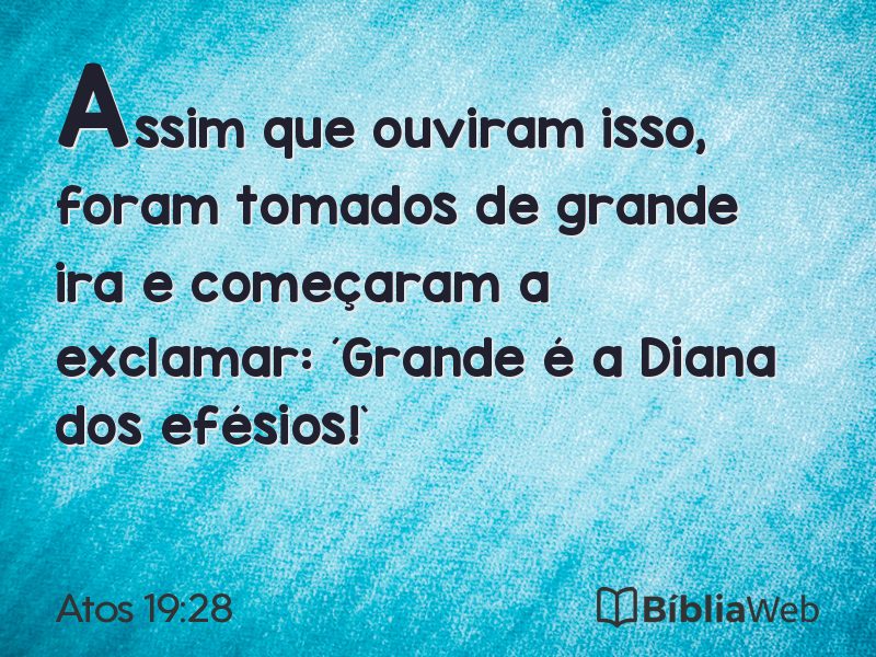 Atos 19:28 em imagem para compartilhar
