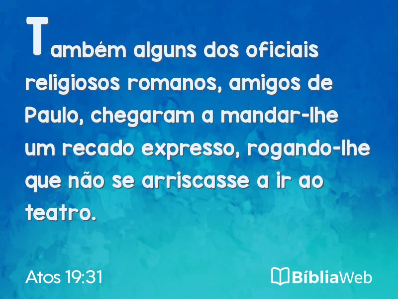 Atos 19:31 em imagem para compartilhar